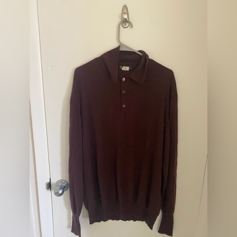 Loro piana mahogany cashmere polo - Picture 2 of 8
